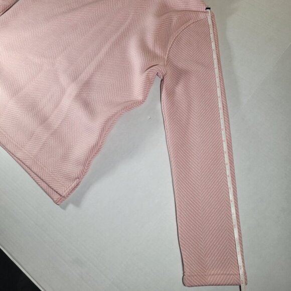 J.Crew Women Pink Glen Plaid Sophisticated Herringbone Cowl Pullover Size M - Picture 6 of 10